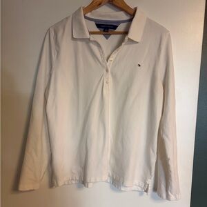 Tommy Hilfiger Long-Sleeve Polo Shirt - White